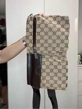 Gucci Beige/Brown Monogram Crossbody Bag